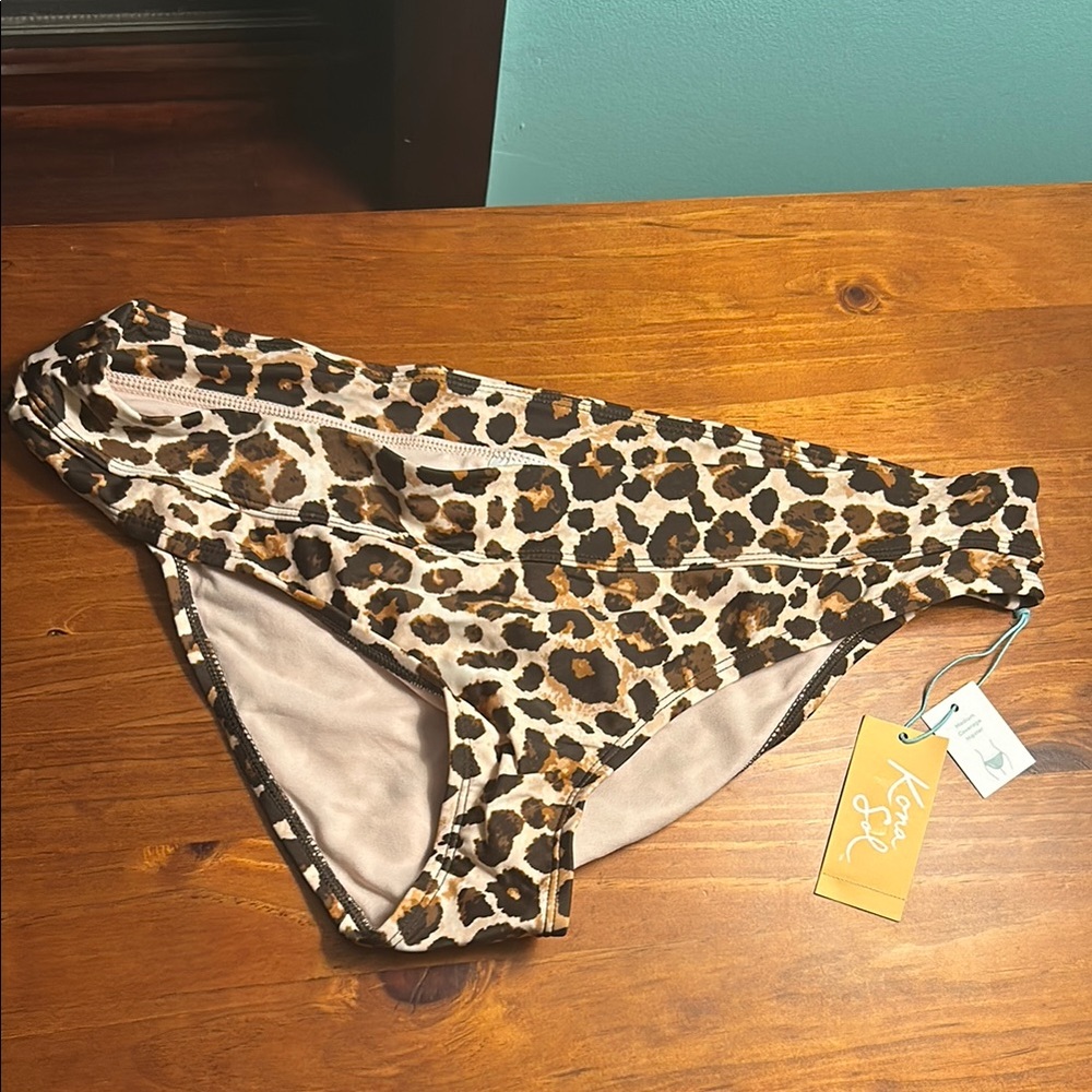 🔥🔥4 for $15 Kona Sol Leopard Print Bikini Bottom